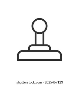 Gamepad minimal line icon. Web stroke symbol design. Gamepad sign isolated on a white background. Premium line icon.