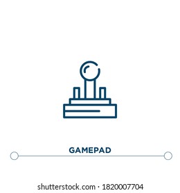 gamepad outline vector icon. simple element illustration. gamepad outline icon from editable arcade concept. can be used for web and mobile
