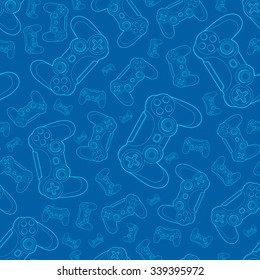 Gamepad pattern blue