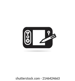 gamepad and pen icon vector illustration