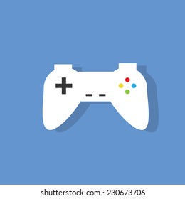gamepad play controller button flat icon design vector illustration
