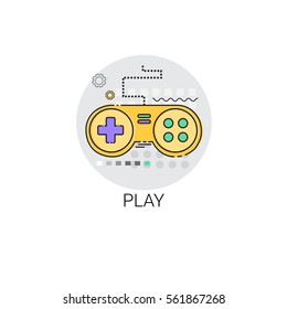 Gamepad Play Controller Button Icon Vector Illustration
