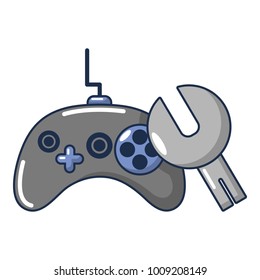 Gamepad repair icon. Cartoon illustration of gamepad repair vector icon for web.