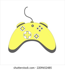 Gamepad in retro style. Game controller vector illustration isolated on white