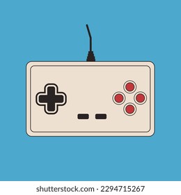 Gamepad im Retro-Stil, Vektorgrafik-Symbol 