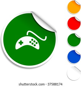   Icono de hoja Gamepad. Ilustración vectorial.