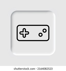 Gamepad simple icon vector. Flat design. Neumorphism design.ai