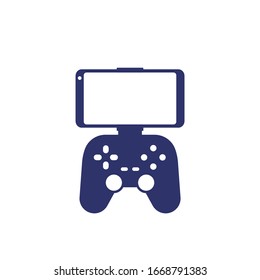 gamepad for smart phone icon on white