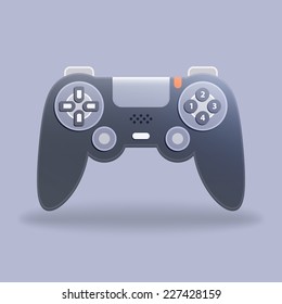 gamepad with touch panel and speaker vector illustration