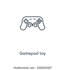 Gamepad toy concept line icon. Linear Gamepad toy concept outline symbol design. This simple element illustration can be used for web and mobile UI/UX.