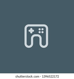 Gamepad vector icon. Gamepad concept stroke symbol design. Thin graphic elements vector illustration, outline pattern for your web site design, logo, UI. EPS 10.
