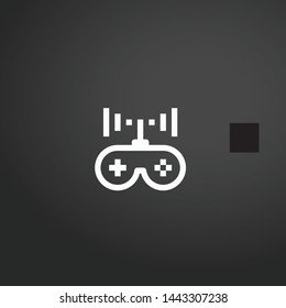 Gamepad vector icon. Gamepad concept stroke symbol design. Thin graphic elements vector illustration, outline pattern for your web site design, logo, UI. EPS 10.
