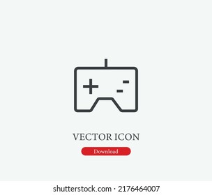 Gamepad vector icon. Editable stroke. Symbol in Line Art Style for Design, Presentation, Website or Mobile Apps Elements, Logo. Game console symbol illustration. Pixel vector graphics - Vector