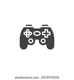 Gamepad vector icon. filled flat sign for mobile concept and web design. Video game controller glyph icon. Symbol, logo illustration. Vector graphics