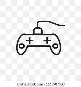 Gamepad vector icon isolated on transparent background, Gamepad logo concept