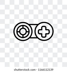 Gamepad vector icon isolated on transparent background, Gamepad logo concept