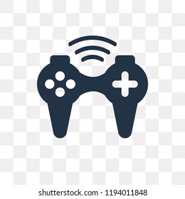 Gamepad vector icon isolated on transparent background, Gamepad transparency concept can be used web and mobile