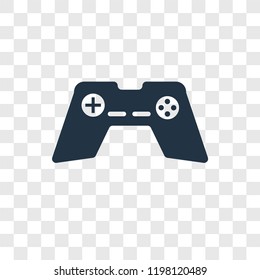 Gamepad vector icon isolated on transparent background, Gamepad transparency logo concept