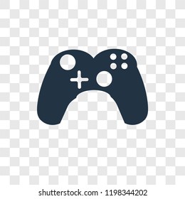 Gamepad vector icon isolated on transparent background, Gamepad transparency logo concept