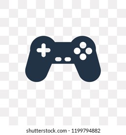 Gamepad vector icon isolated on transparent background, Gamepad transparency concept can be used web and mobile