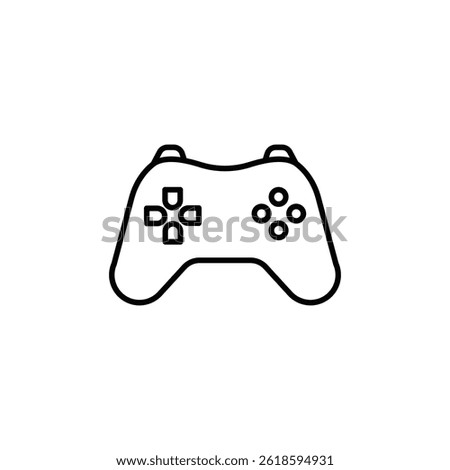 Gamepad vector icon. Modern console controller line symbol for gaming