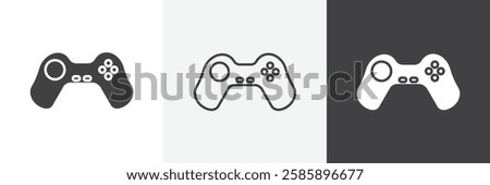 Gamepad vector icons collection graphic designs for ui designs