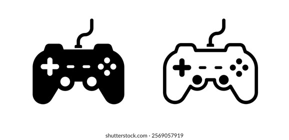 Gamepad vector icons. Video game controller. Gaming controller symbols. Joystick icons. Gamepad