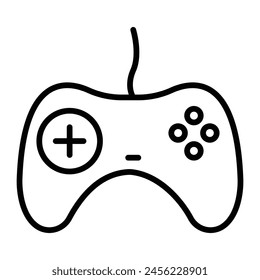 Diseño de iconos de línea de Vector Gamepad