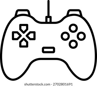 Gamepad Vector Line Icon Illustration