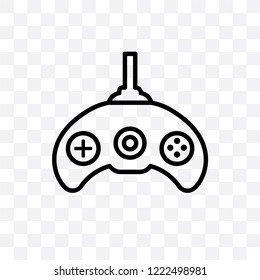 Gamepad vector linear icon isolated on transparent background, Gamepad transparency concept can be used for web and mobile