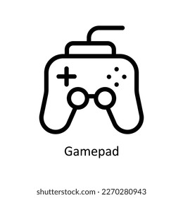 Gamepad Vector   outline Icons. Simple stock illustration stock