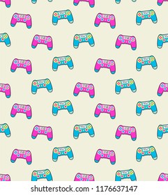gamepad vector seamless pattern