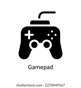 Gamepad Vector   solid Icons. Simple stock illustration stock
