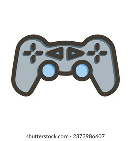 Gamepad Vector Thick Line Filled Colors Icon For Personal And Commercial Use.
