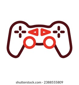 Gamepad Vector Thick Line Two Color Icons For Personal And Commercial Use.
