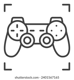 Gamepad vector Videogames Controller concept icon or sign in thin line style