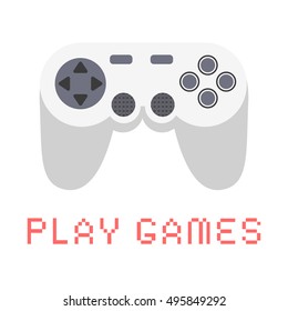 Gamepad Video game. Flat design vector illustration.