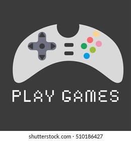 Gamepad Video game. Flat design vector illustration.