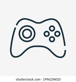 Gamepad for Video game Line icon. Wireless Game Controller or Joystick Linear Icon. Console Symbol. Editable stroke. Vector illustration.