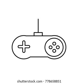 Gamepad of videogame play retro and technology theme Isolated design Vector illustration
