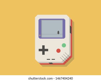 gamepad yellow background vector illustration