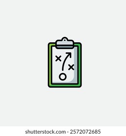 Gameplan icon flat vector design