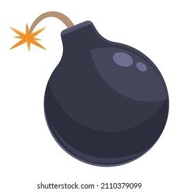 Gameplay Bomb Symbol-Cartoon-Vektorgrafik. Game ui. Computerelement