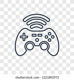 Gameplay concept vector linear icon isolated on transparent background, Gameplay concept transparency concept in outline style