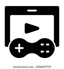 Gameplay Glyph Icon Design For Personal And Commercial Use