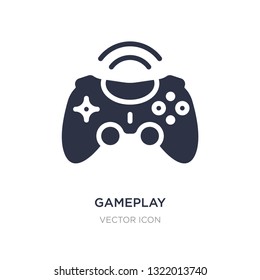 gameplay icon on white background. Simple element illustration from Blogger and influencer concept. gameplay sign icon symbol design.