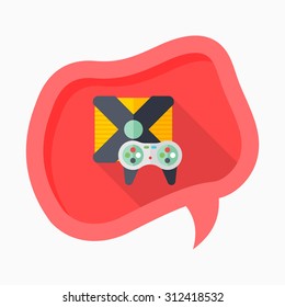 Gameplay icon, vector illustration. Flat design style with long shadow,eps10