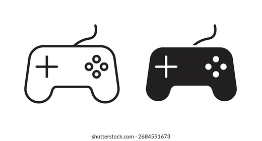 Gameplay icons simple vector set. logo sign symbol set
