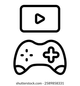 Gameplay Line Icon Design For Personal And Commercial use