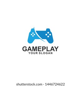 gameplay logo template design vector